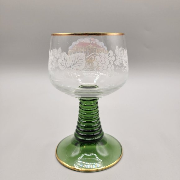 German Sweet Wine Glass Souvenir of Amalienbourg Museum Copenhagen Denmark - Picture 3 of 7